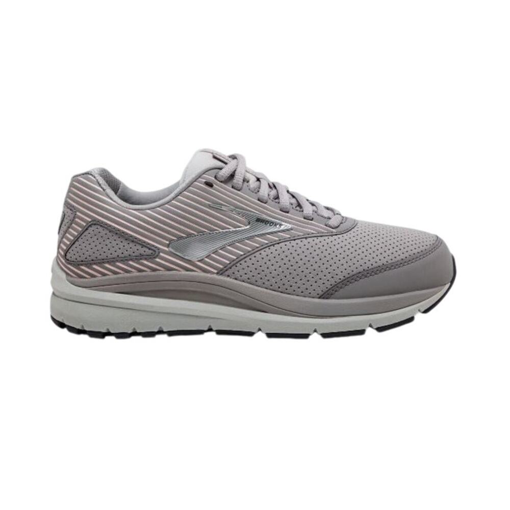 Brooks Addiction Walker Suede Walking Shoes Sneakers Alloy Peach Gray 10D Wide